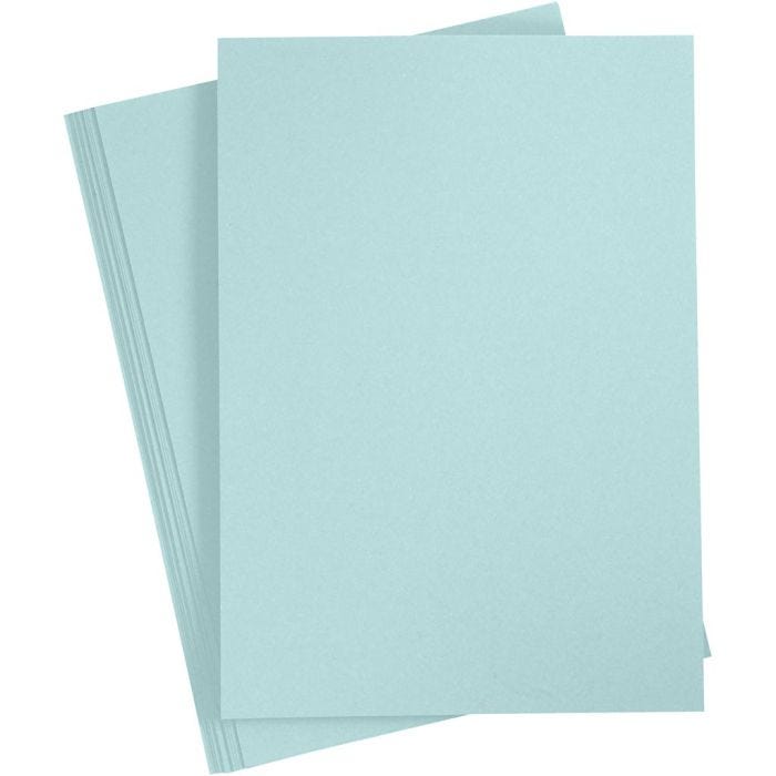 Papir, A4, ark 210x297 mm, 80 g, lys blå, 20 stk./ 1 pk.