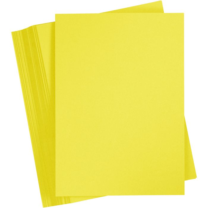 Kartong, A6, ark 105x148 mm, 180 g, solgul, 100 ark/ 1 pk.