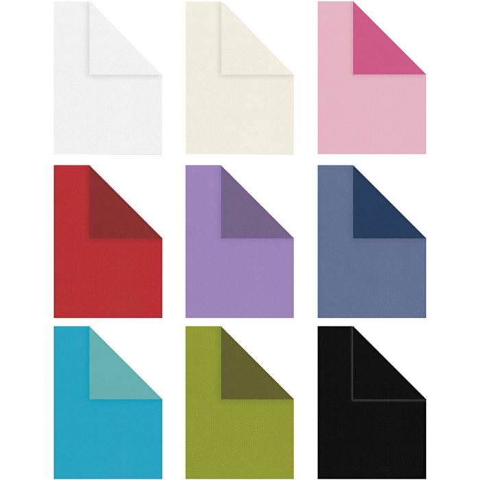 Strukturpapir, A4, ark 210x297 mm, Innhold kan variere , 100 g, ass. farger, 30x20 ark/ 1 pk.