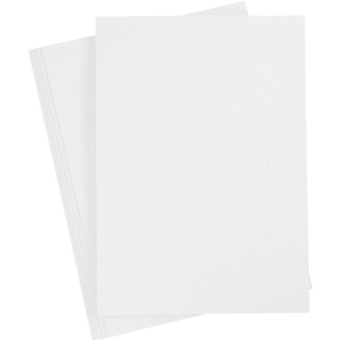 Kartong, A4, ark 210x297 mm, 220 g, hvit, 10 stk./ 1 pk.