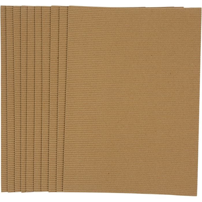 Bølgepapp, ark 25x35 cm, 120 g, 10 ark/ 1 pk.