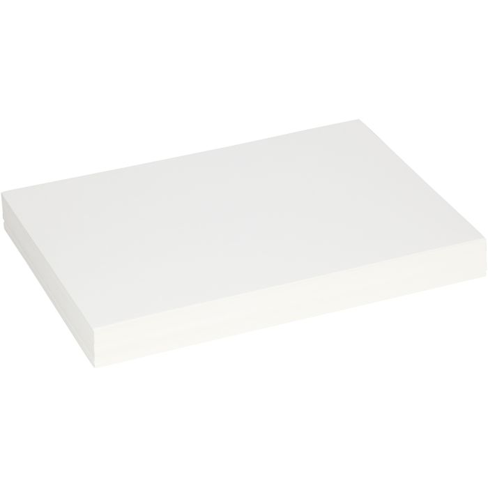 Brettekartong, ark 25,5x36 cm, tykkelse 0,4 mm, 250 g, hvit, 100 ark/ 1 pk.