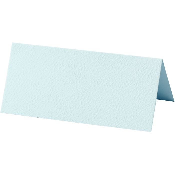 Bordkort, str. 9x4 cm, 220 g, lys blå, 10stk./ 1 pk.