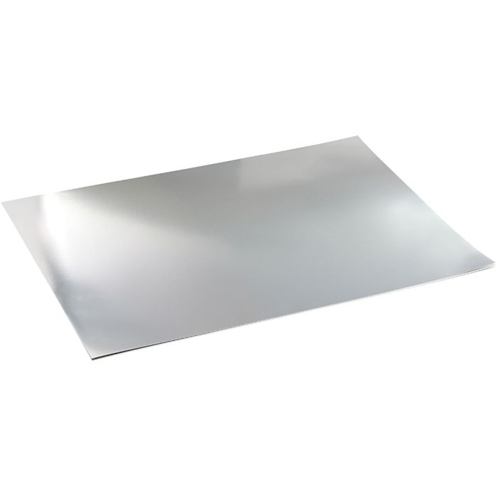 Metallkartong, A2, ark 420x594 mm, 280 g, sølv, 10 ark/ 1 pk.