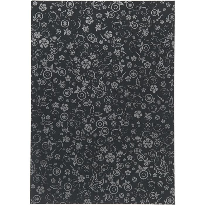 Papir, A4, ark 210x297 mm, 80 g, svart, 20 ark/ 1 pk.