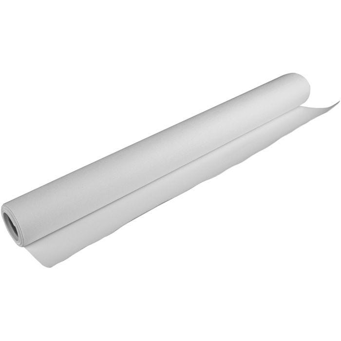 Malelerret på rull, B: 120 cm, 380 g, hvit, 5m/ 1 rl.