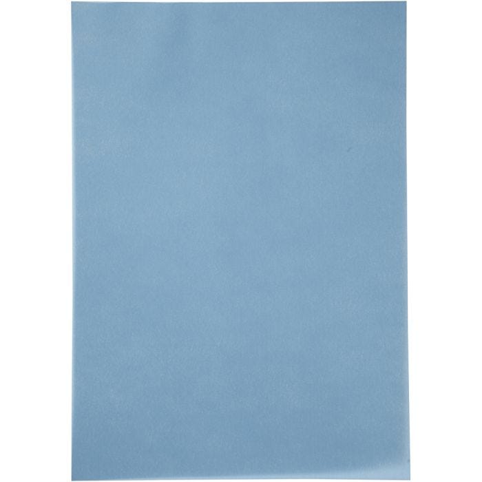 Vellumpapir, A4, ark 210x297 mm, 100 g, blå, 10 ark/ 1 pk.