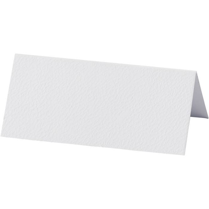 Bordkort, str. 9x4 cm, 220 g, hvit, 20 stk./ 1 pk.