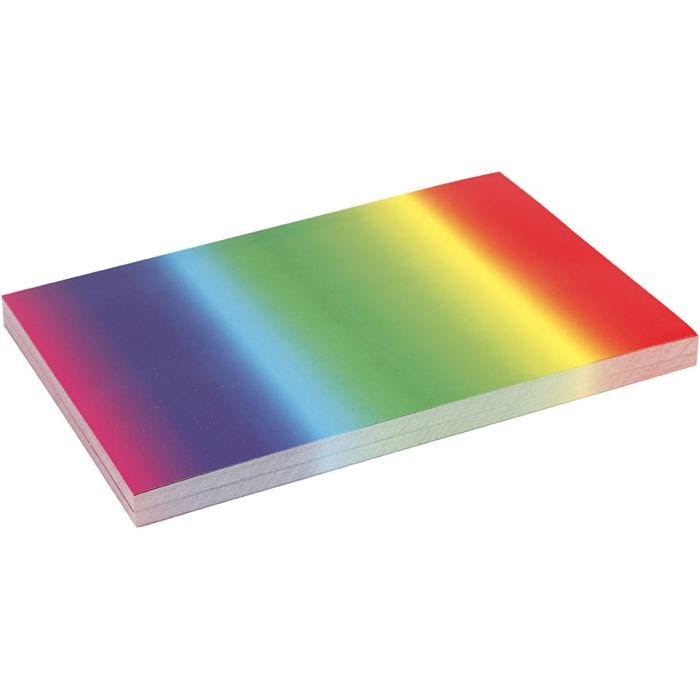 Regnbuekartong, A4, ark 210x297 mm, 180 g, 100 ark/ 1 pk.