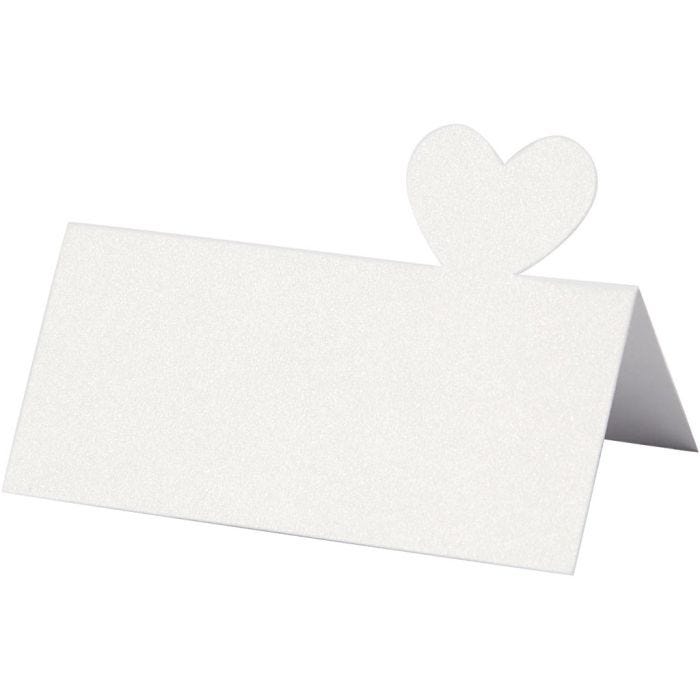 Bordkort, str. 8x8,5 cm, 120 g, hvit, 20 stk./ 1 pk.