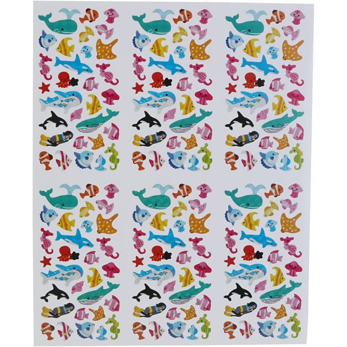 Klistremerker, ark 20x25 cm, 5 ark/ 1 pk.