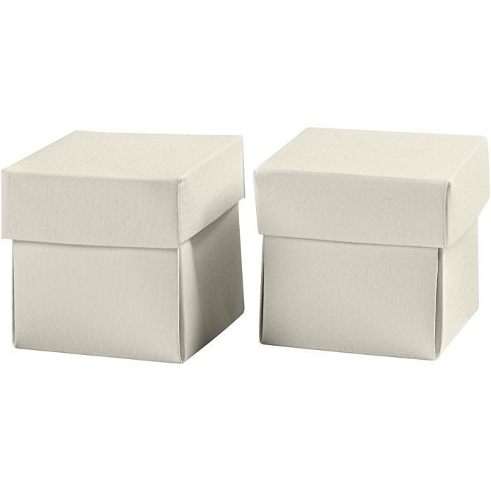 Brett-selv-eske, str. 5,5x5,5 cm, 250 g, råhvit, 10 stk./ 1 pk.