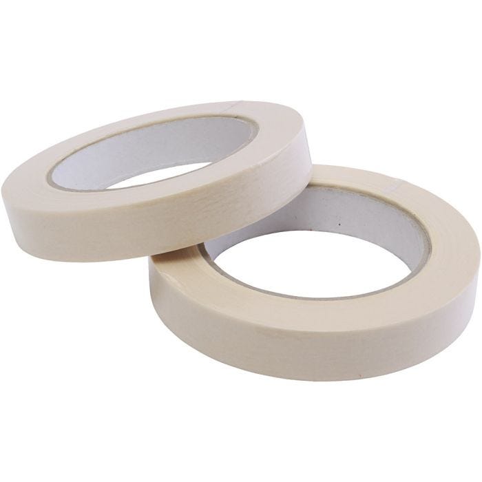 Maskeringstape, B: 19 mm, 6x50 m/ 1 pk.