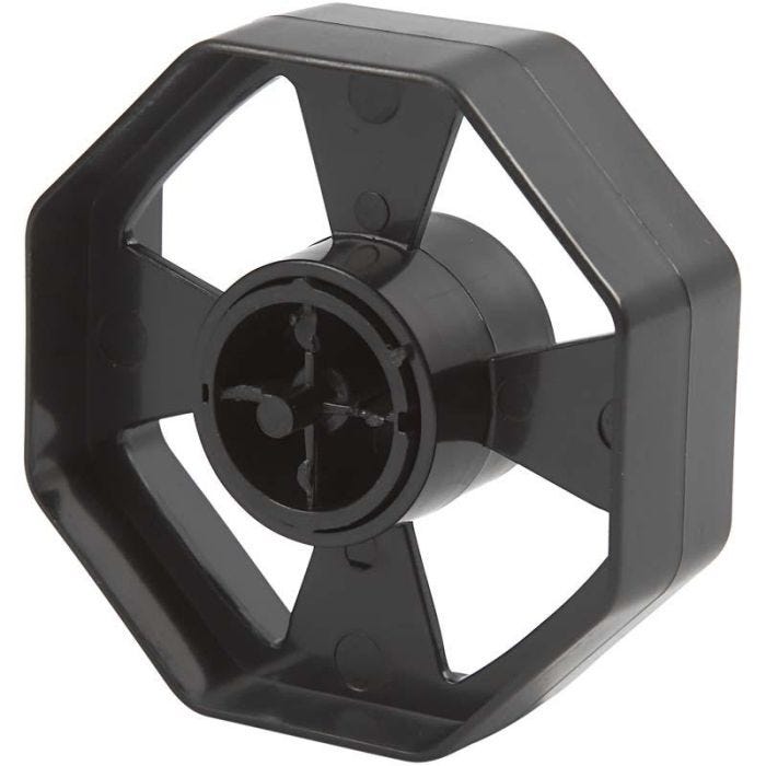 Hjul til borddispenser, dia. 7,5 cm, B: 25 mm, svart, 1 stk.