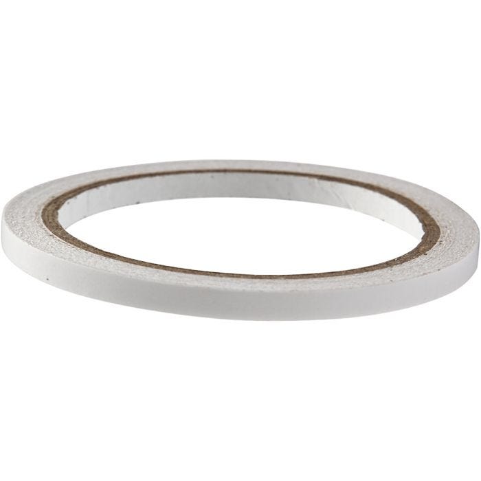 Dobbeltsidig Selvklebende Tape, B: 6 mm, 10 m/ 1 rl.