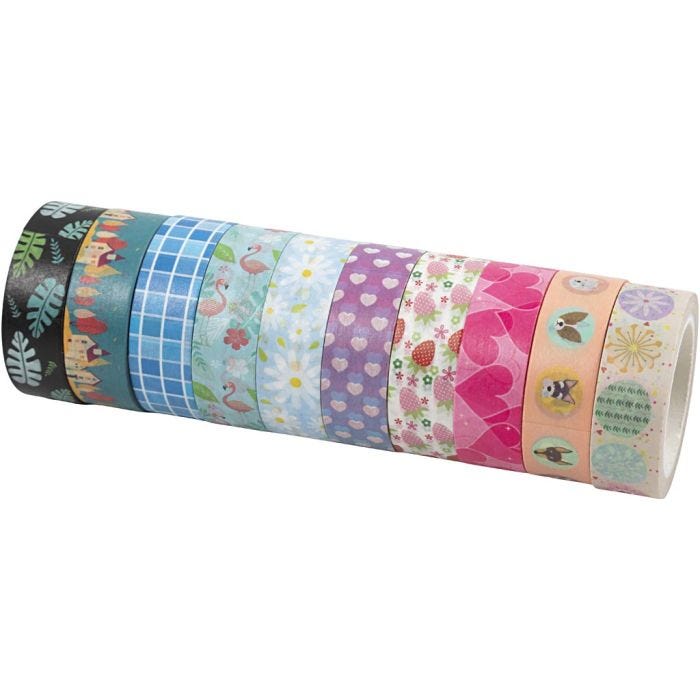 Maskeringstape, B: 15 mm, 10x10 m/ 1 pk.