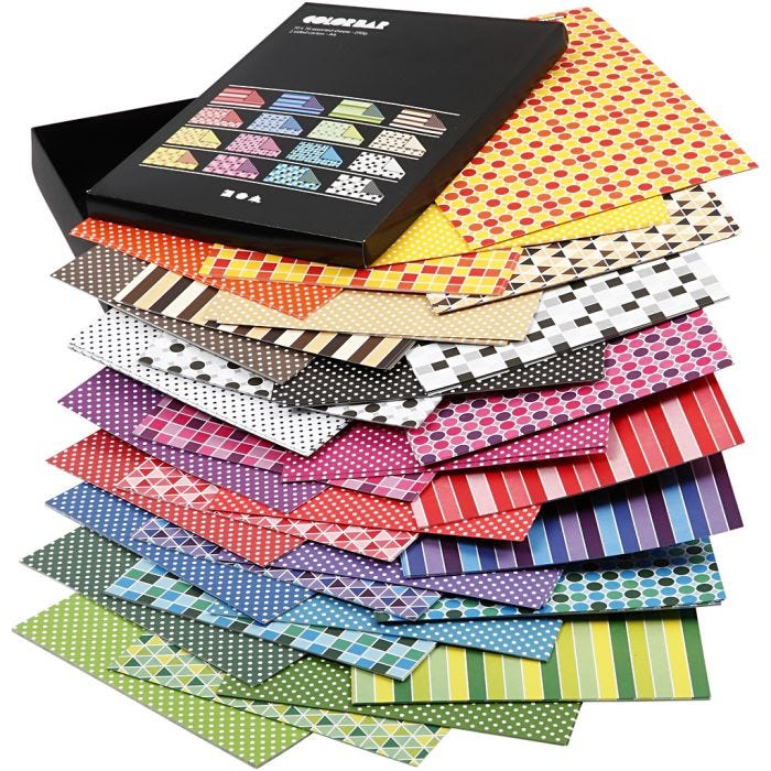 Color Bar Rivepapir, A4, ark 210x297 mm, 100 g, ass. farger, 16x10 ark/ 1 pk.