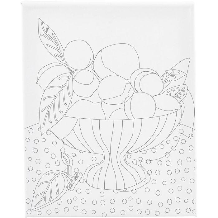 Malelerret med trykk, Fruktskål, D: 1,6 cm, str. 24x30 cm, 360 g, 1 stk.