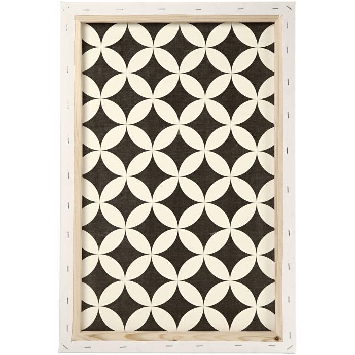 Malelerret, D: 1,7 cm, str. 40x60 cm, 360 g, hvit, 1 stk.