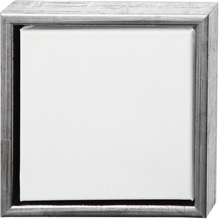 Lerret met ramme, str. 20x20 cm, 360 g, hvit, 6 stk./ 1 pk.