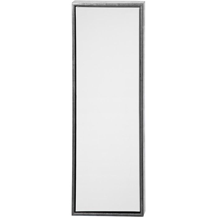 Lerret met ramme, str. 30x90 cm, 360 g, antikk sølv, hvit, 1 stk.