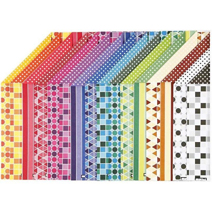 Color Bar Rivekartong, A4, ark 210x297 mm, 250 g, 16 ass. ark/ 1 pk.