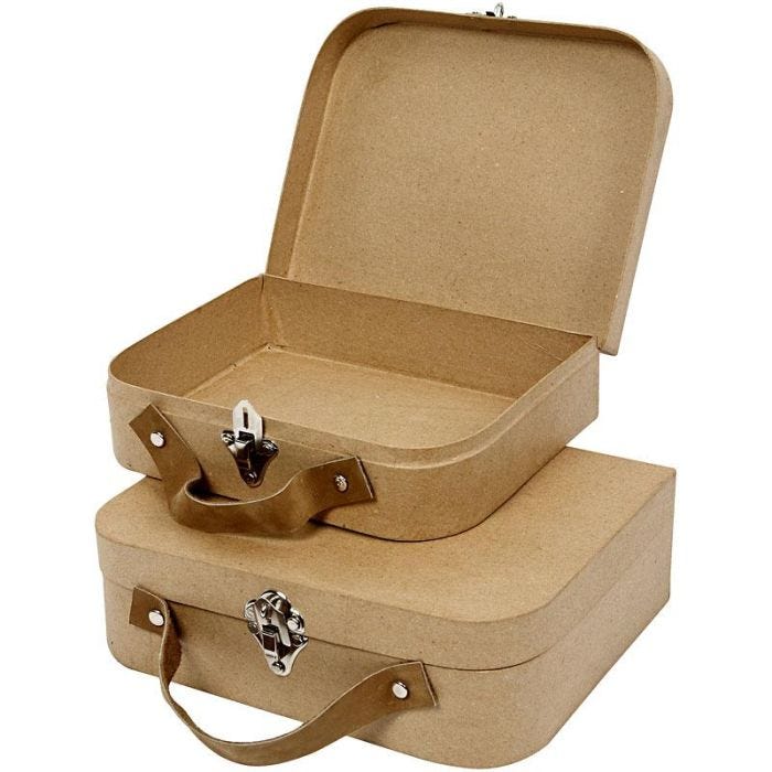 Koffert, str. 25,5x20x8+22,5x18x6,5 cm, 2 stk./ 1 sett