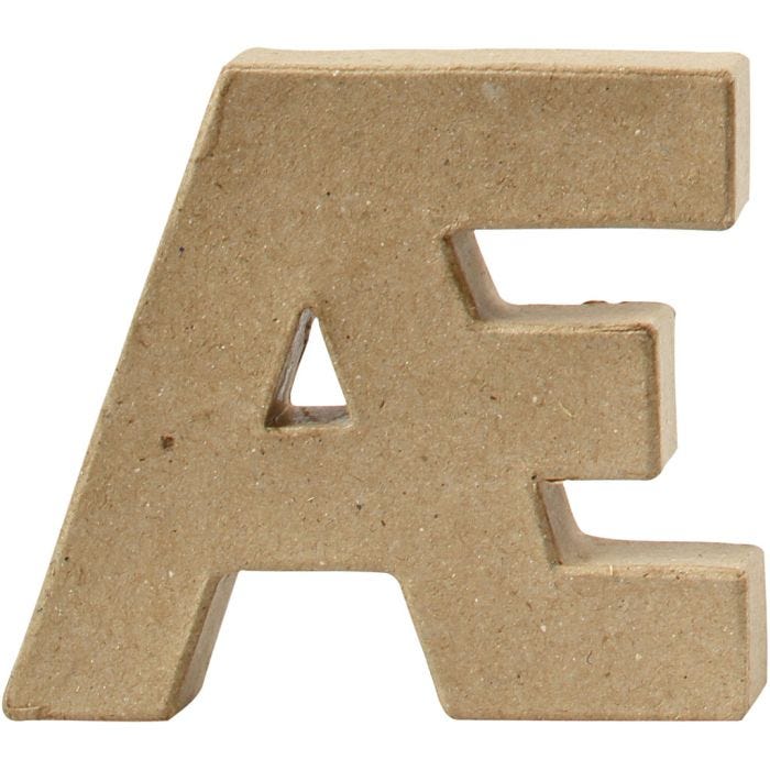 Bokstav, Æ, H: 10 cm, tykkelse 2 cm, 1 stk.