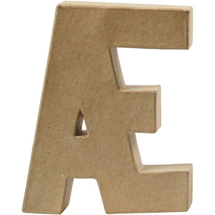 Bokstav, Æ, H: 20,5 cm, B: 16 cm, tykkelse 2,5 cm, 1 stk.