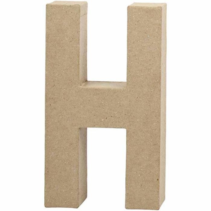Bokstav, H, H: 20,2 cm, B: 11,2 cm, tykkelse 2,5 cm, 1 stk.