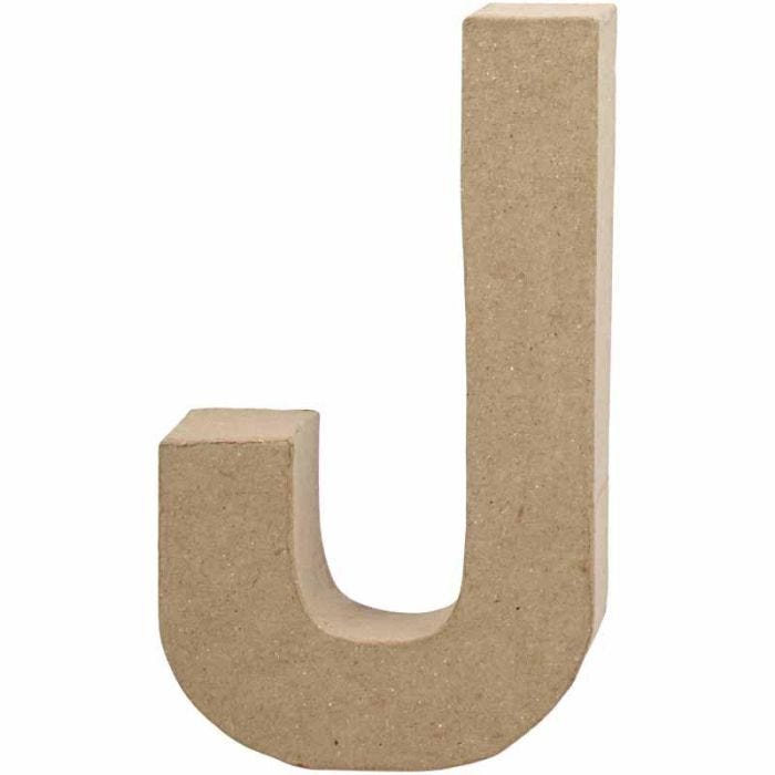 Bokstav, J, H: 20,5 cm, B: 11,5 cm, tykkelse 2,5 cm, 1 stk.