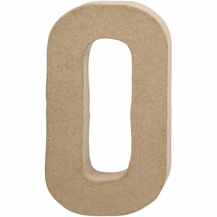 Bokstav, O, H: 20,4 cm, B: 11,5 cm, tykkelse 2,5 cm, 1 stk.