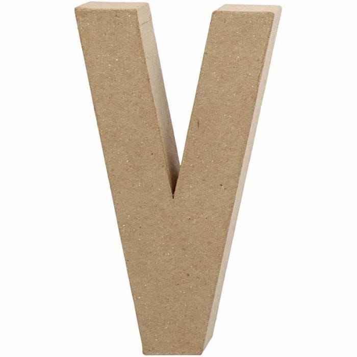 Bokstav, V, H: 20,5 cm, B: 11,5 cm, tykkelse 2,5 cm, 1 stk.