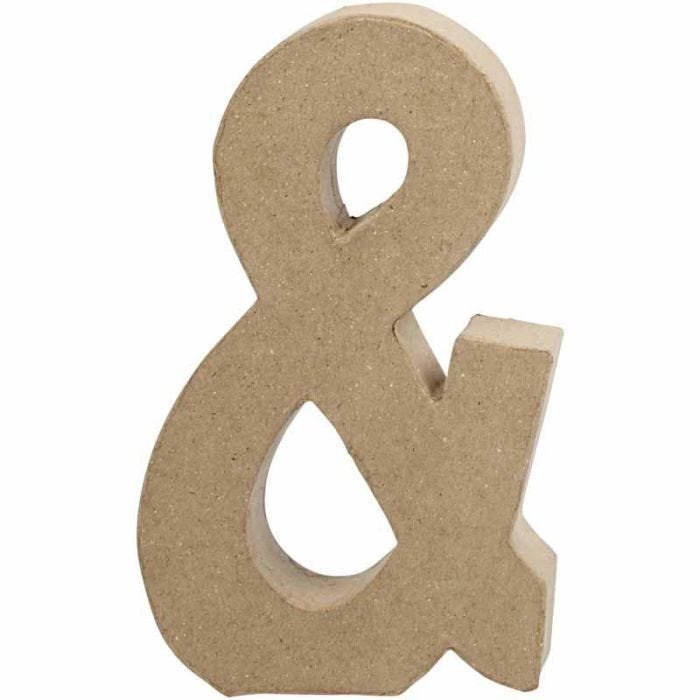 Tegn, &amp;, H: 19,9 cm, B: 11,5 cm, tykkelse 2,5 cm, 1 stk.