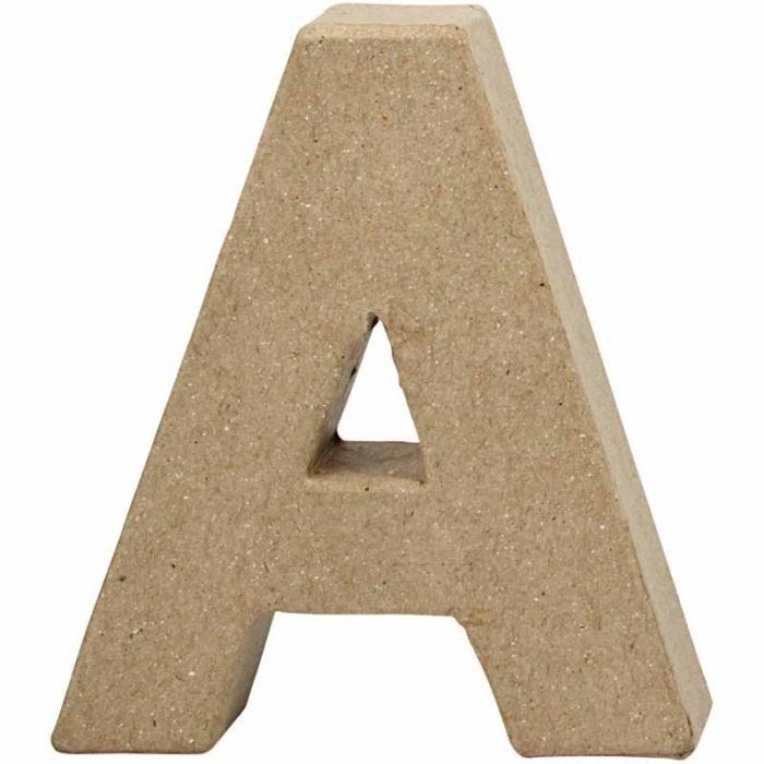 Bokstav, A, H: 10 cm, B: 9,5 cm, tykkelse 1,7 cm, 1 stk.