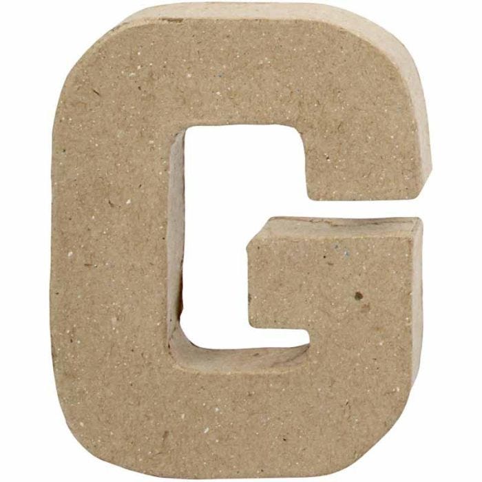 Bokstav, G, H: 10 cm, B: 7,7 cm, tykkelse 1,7 cm, 1 stk.