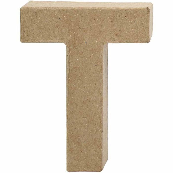 Bokstav, T, H: 10 cm, B: 7,8 cm, tykkelse 1,7 cm, 1 stk.