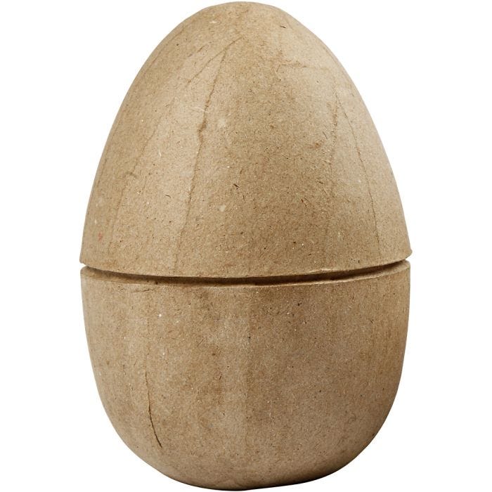 Delt egg, H: 12 cm, dia. 9 cm, 1 stk.