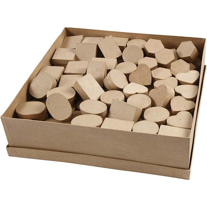 Miniesker, H: 3 cm, dia. 4-6 cm, 144 stk./ 1 pk.