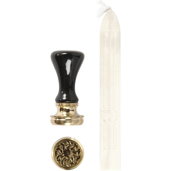 Lakk og segl, dia. 17 mm, perlemor, 1 sett
