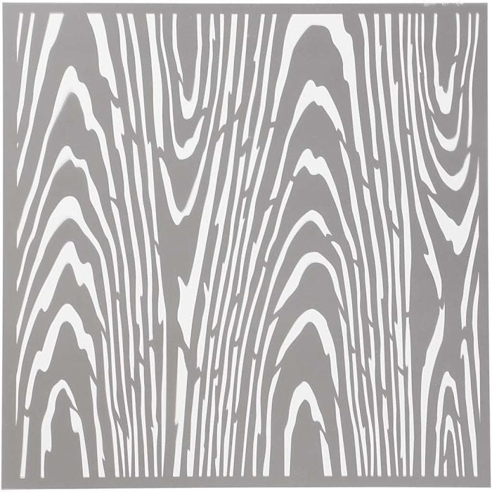 Stensil, tre, str. 30,5x30,5 cm, tykkelse 0,31 mm, 1 ark