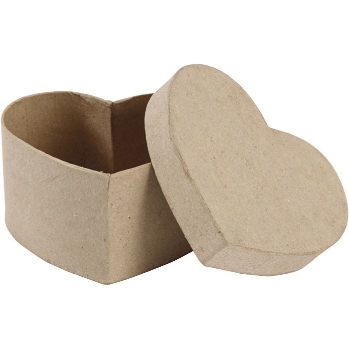 Hjerteeske, H: 6 cm, str. 11,5x11,5 cm, 1 stk.