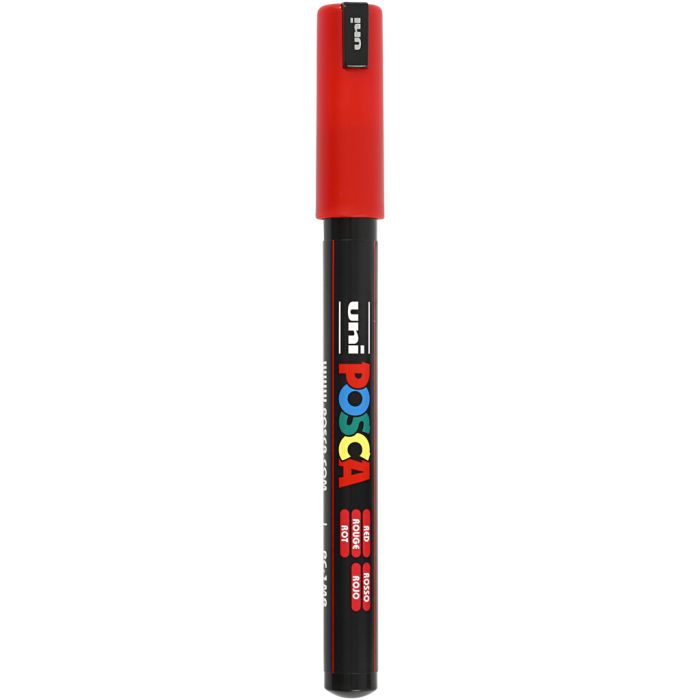 Posca Tusj, nr. PC-1MR, strek 0,7 mm, ekstra fin, rød, 1 stk.