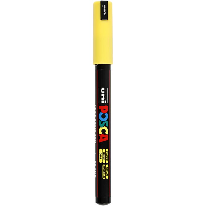 Posca Tusj, nr. PC-1MR, strek 0,7 mm, ekstra fin, gul, 1 stk.