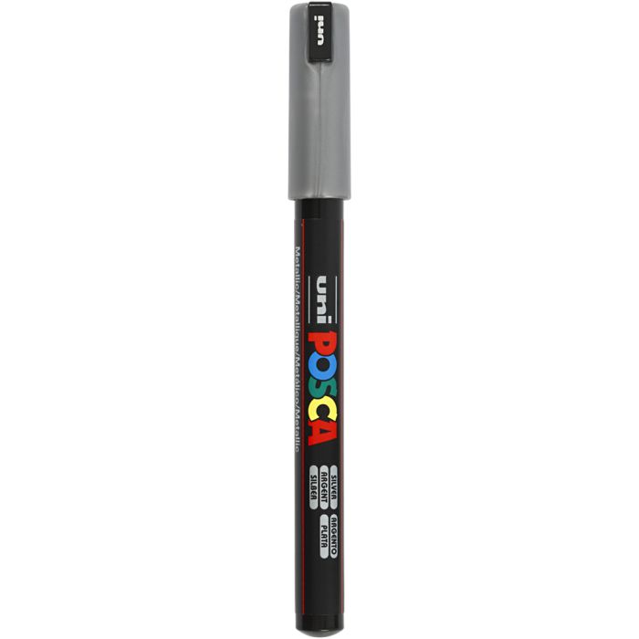 Posca Tusj, nr. PC-1MR, strek 0,7 mm, ekstra fin, sølv, 1 stk.
