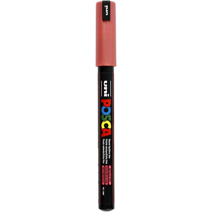 Posca Tusj, nr. PC-1MR, strek 0,7 mm, ekstra fin, metallrød, 1 stk.