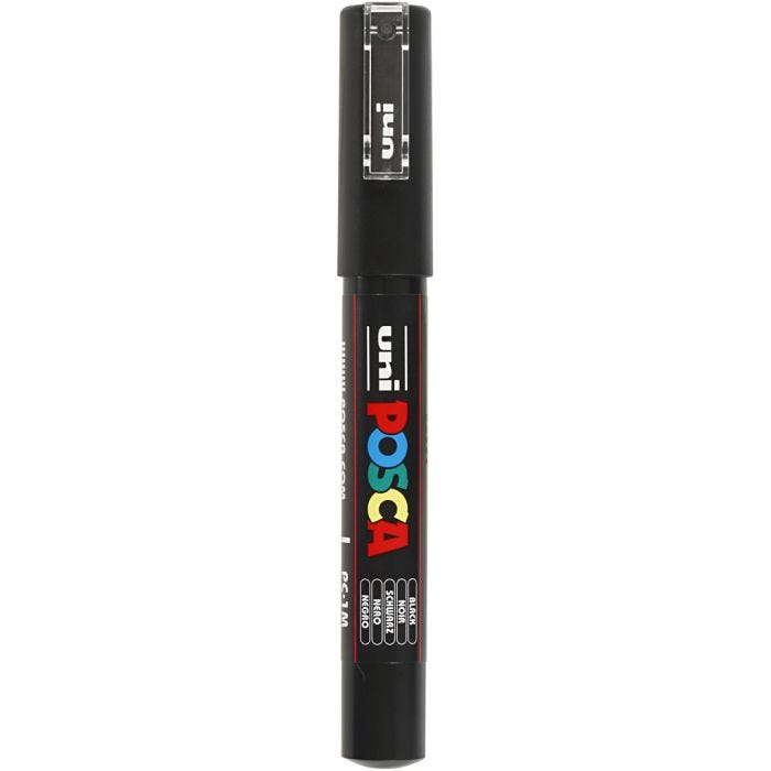 Posca Tusj, nr. PC-1M, strek 0,7 mm, ekstra fin, svart, 1 stk.