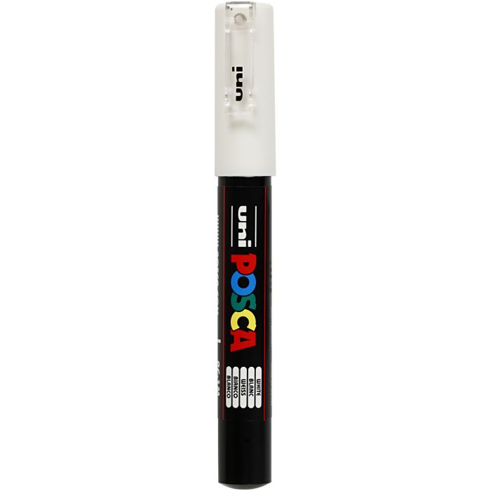 Posca Tusj, nr. PC-1M, strek 0,7 mm, ekstra fin, hvit, 1 stk.