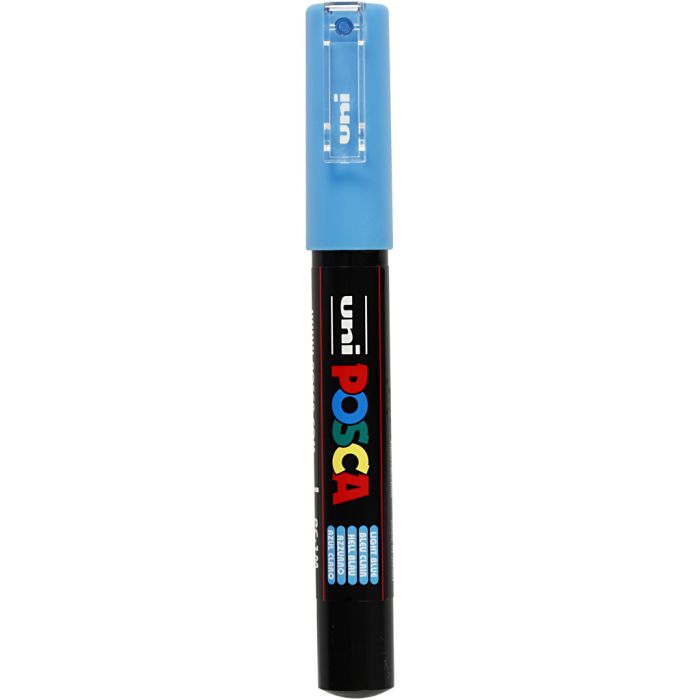 Posca Tusj, nr. PC-1M, strek 0,7 mm, ekstra fin, lys blå, 1 stk.