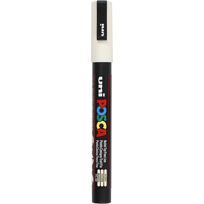 Posca Tusj, nr. PC-3M, strek 0,9-1,3 mm, fine, elfenben, 1 stk.